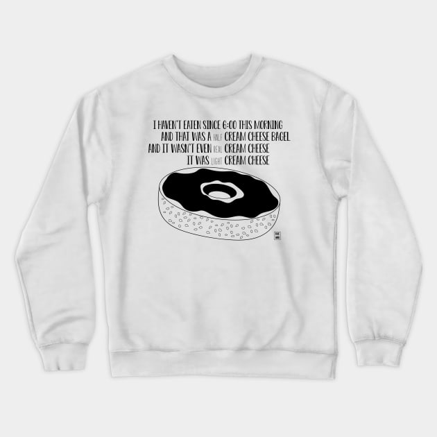 Cream cheese bagel Crewneck Sweatshirt by Gabi Veiga